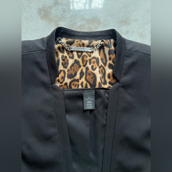 WHBM Single Front Button Black Long Vest Sz 6 - Picture 11 of 11